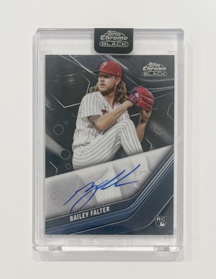 Bailey Falter 2023 Topps Chrome Black Auto #CBA-BF Phillies Rookie RC Autograph