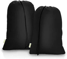 2 Pack Heavy Duty Large Laundry Bag 28 x 45 inch Extra 28 x 45 inch, Black 