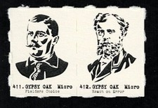 WILBERT ROBINSON - HARRY WRIGHT Uncut 2-Card Panels RARE Baseball MICRO Card
