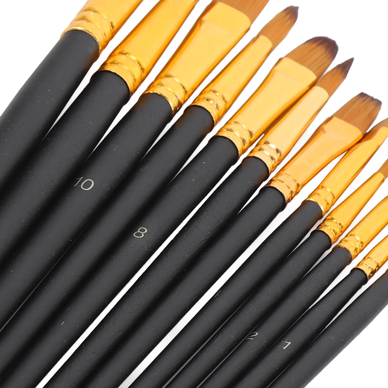 12pcs Paint Brushes Set Nylon Hair Professional Artist Painting Watercolor Brush