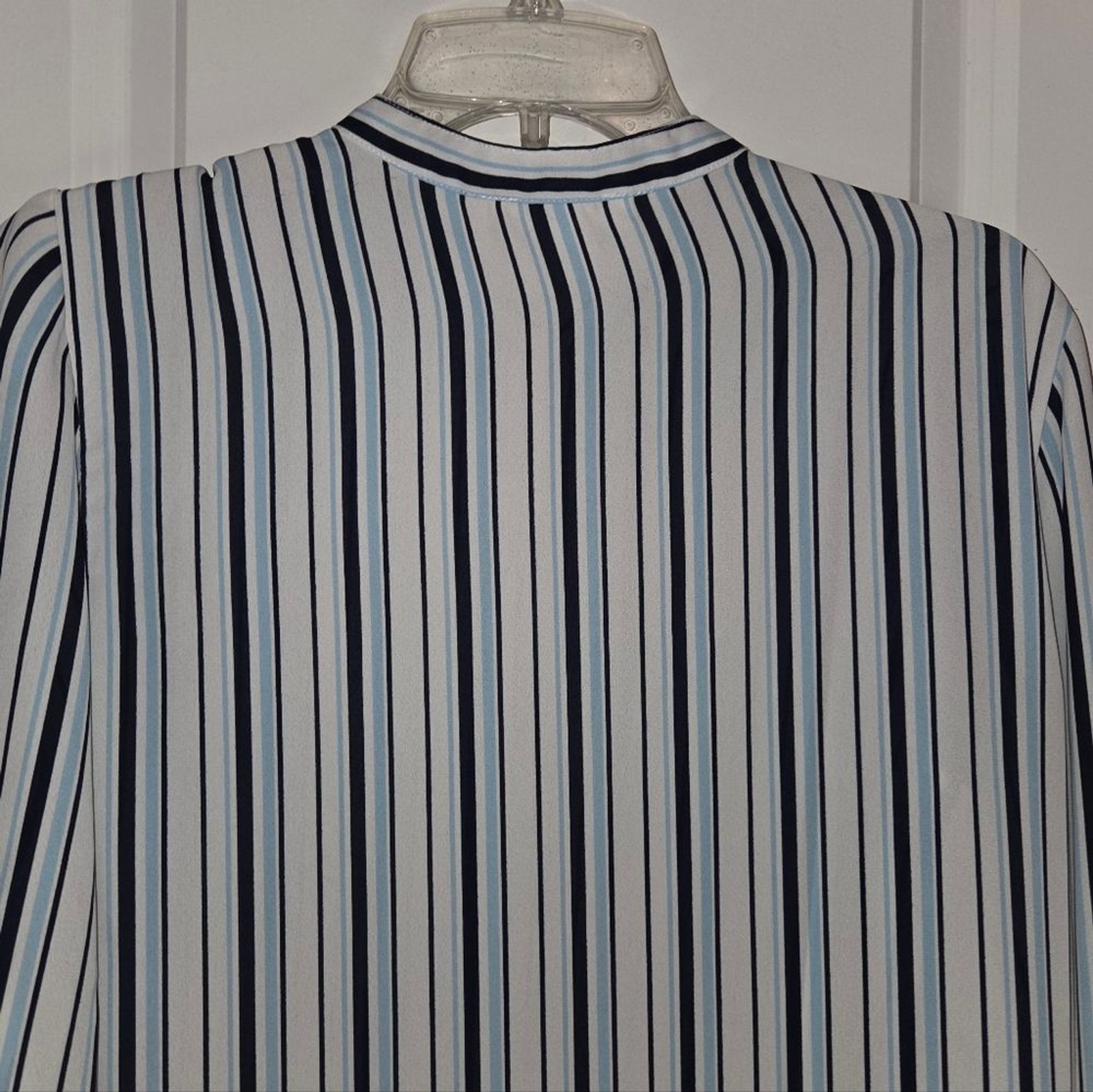 Spense Pinstriped Button Front Blouse - image 10