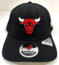 Chicago Bulls NBA NE Stretch-Snap Snapback Hat Black