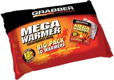 Grabber Hand & Foot Warmers 10 Pack - Portable, All-Natural, Air-Activated