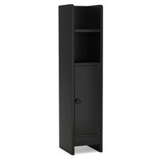Bathroom Storage Cabinet w/Adjustable Shelf 1 Door  2 Open Shelves Living Room