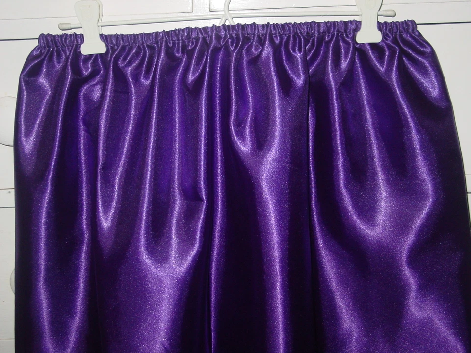 万圣节紫色缎面半滑女巫腿装饰 27 英寸 - 48 英寸 Sissy-XXL 1X 2X 全新 — 第 3/4 张图片