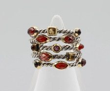 DAVID YURMAN CONFETTI 18K GOLD, SILVER MULTI COLOR GEMS RING