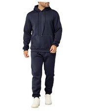 Men's Tracksuits 2 Piece Casual Long Sleeve Sweatsuits Medium Navy Blue