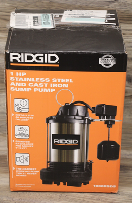 #ad NEW RIDGID 1000RSDS 1 HP Sump Pump 70076 RHD2 $179.99