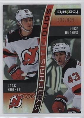2023 Synergy Synergistic Duos Star-Rookie 539/999 Jack Hughes Luke #SD-2 RC 11vp