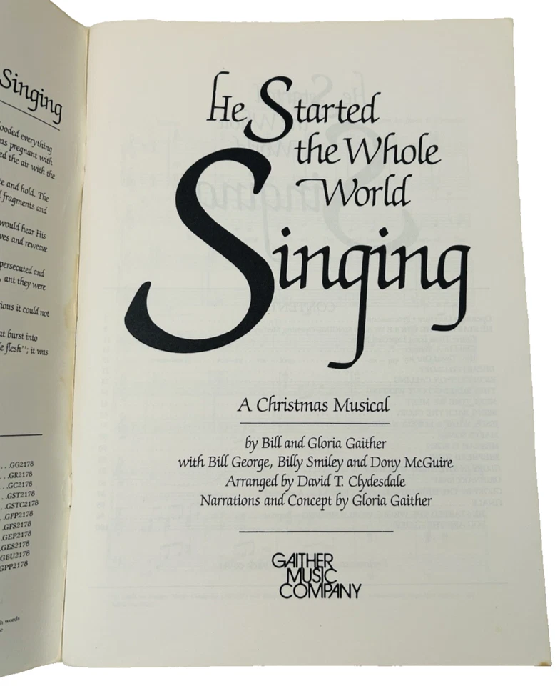 Cancionero de partituras He Started The Whole World Singing A Christmas Musical 1982 Foto 2 de 4