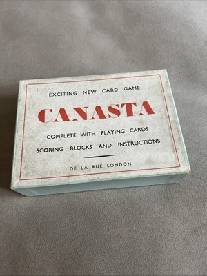 De La Rue Canasta Vintage Card Game Complete Set in Box with Sealed Cards - Image 1 of 4