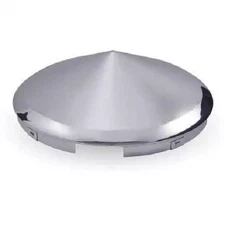 THUB-5NP Wheel Accessories-Hubcap-Chrome Metal Pointed Front-5 Notches