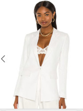 Central Park Sz S White Blazer 100 Linen w/lining