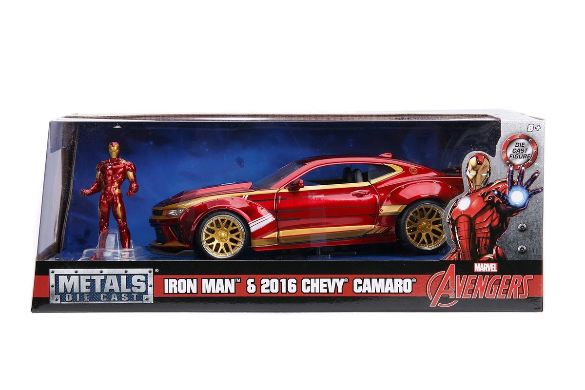 2016 Chevrolet Camaro SS W Iron Man Figure Marvel Avengers