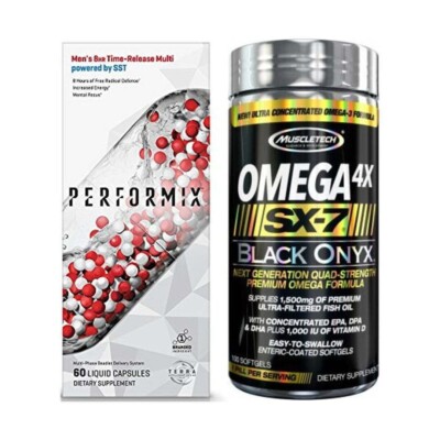 Performix SST Multi + Multivitamin Mens 8 HR w/ MuscleTech Fish Oil