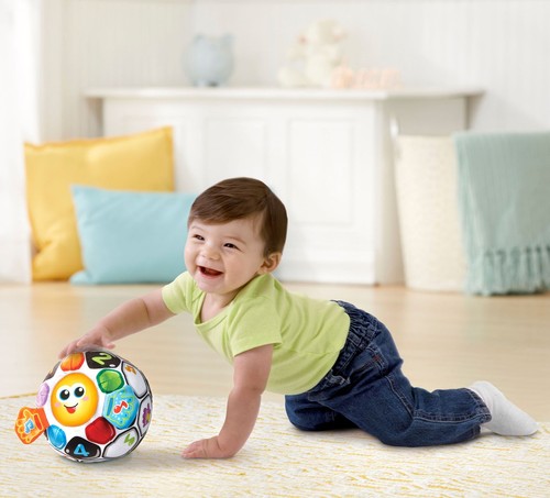 Light Up Soccer Ball for Toddlers Multicolor Sounds Music Interactive Plush - Picture 7 of 7