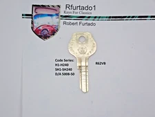 Key Blank for Vintage German Ford,Taunus, D.K.W., Isetta (see code series) R62VB