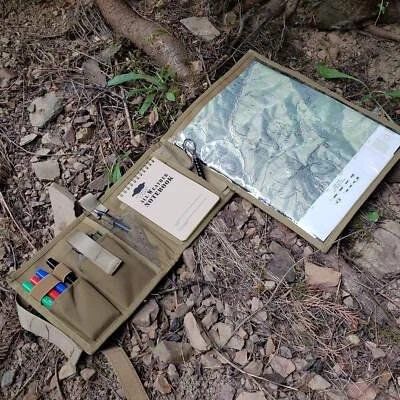 COOPERS BAY OUTDOORS Navigation Case w/Protective Map Pouch for Military Hiking, Tactical, Outdoor Ac