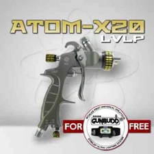 Atom X20 LVLP Spray Gun With FREE GunBudd® – Pro Car Paint Tool for All Finishes