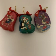 Loony Tunes Christmas Ornaments 1998 Warner Bros. Bugs Bunny, Sylvester, Daffy