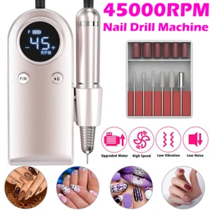 45000RPM Nail Drill Electric Manicure Kit Portable Acrylic Nail Art Machine BK30