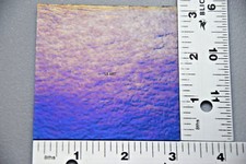 1234.31 TRANSPARENT VIOLET STRIKER 3" x 3" BULLSEYE 3mm THICK GLASS 90 COE