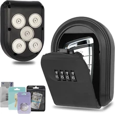 Magnetic Key Holder under Car,Hide a Key outside with Combination Lock Box,Reset