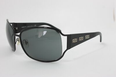 Versace Mod. 2095 1009/87 62mm Black Wraparound Oversize  display picture 2