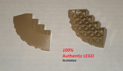 LEGO NEW 6x6 Dark Tan Brick Round 25° Corner (2x) 6391927 Brick 95188