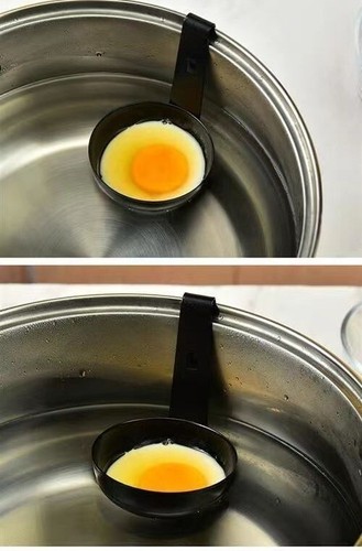 Modern Stainless Steel Egg Cooker - 2 Poacher Cups, Spoon, and Hanger Included - Picture 5 of 8