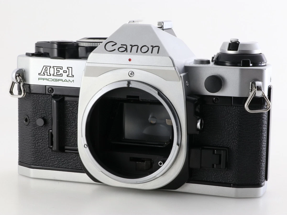 Cámara fotográfica CLA'd Canon AE-1 Program AE-1P MF SLR 35 mm casi como nueva con correa Japón