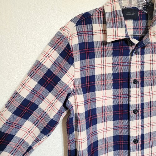 Scotch & Soda Mens Cotton Shirt Plaid Size Medium Regular Denim Weight Shacket - 第 4/8 張圖片