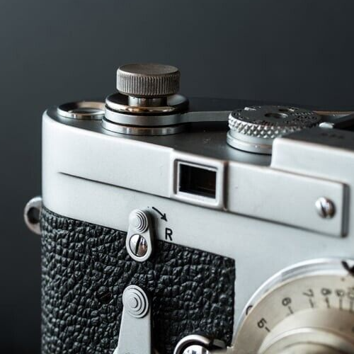 NANIGASHI Shutter Release Button Brass Silver dyed finish Large Made in Japan - Picture 2 of 6