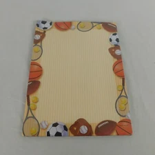 Computer Printer Paper 8.5" x 11" Sports Theme Football Soccer Tennis Current