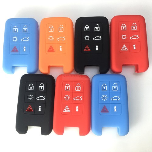 Fit Volvo S60L S80L XC60 6 Button Remote Smart Key Fob Silicone Skin Case Cover - Picture 5 of 16