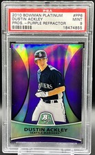 2010 Bowman Platinum Dustin Ackley PSA 9 *Low Pop* Mariners Purple Refractor RC