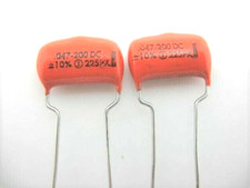 2X - .047uF 200V - SPRAGUE 225P FILM/FOIL Guitar Tone ORANGE DROP CAPACITOR
