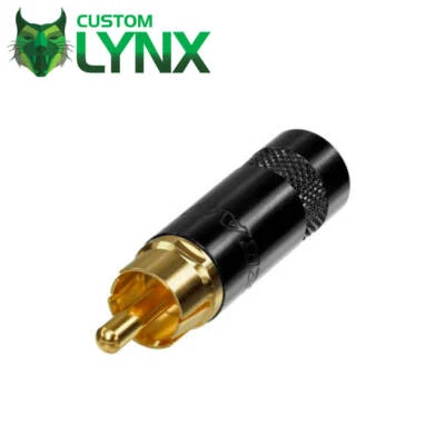 Neutrik Rean NYS352BG Black Male Phono Plug, RCA Connector DJ HIFI Subwoofer PRO