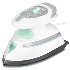 Mini Travel Steam Iron Dual Voltage Non-Stick Soleplate Ideal for Sewing