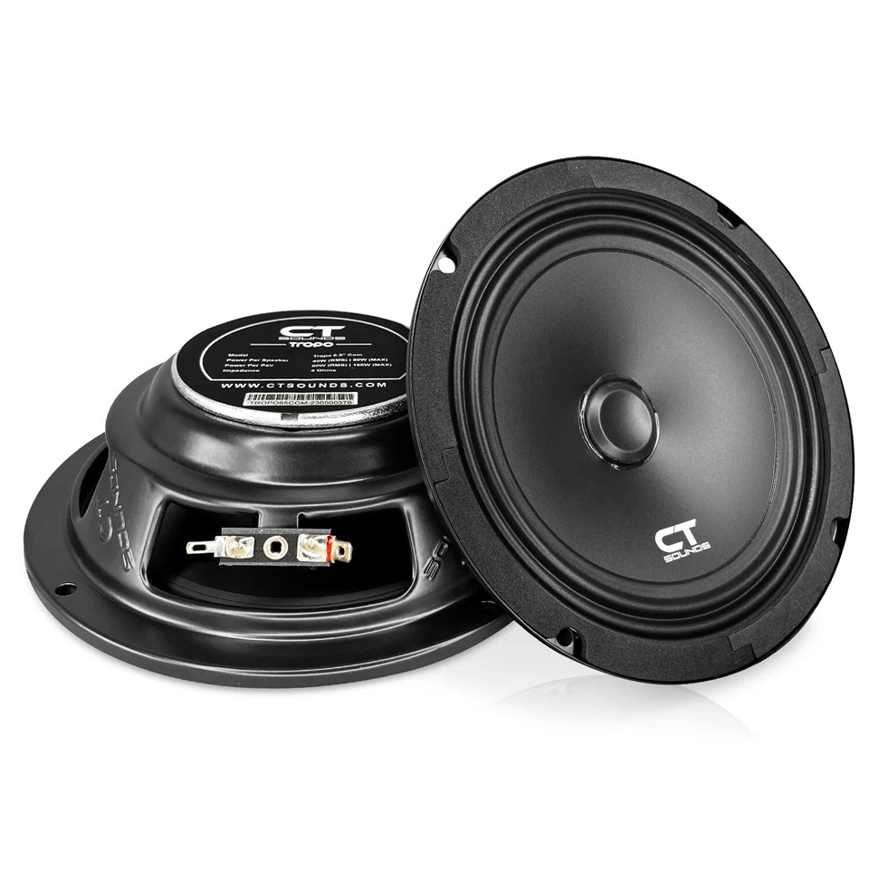 CT Sounds Tropo 6.5 英寸 160 瓦双向浅组件汽车扬声器套装 — 第 2/4 张图片