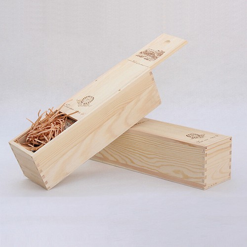 2x ONE BOTTLE WOOD WINE BOXES CARRIER PARTY BIRTHDAY HOUSEWARMING WINE LOVER BOX - Picture 8 of 11