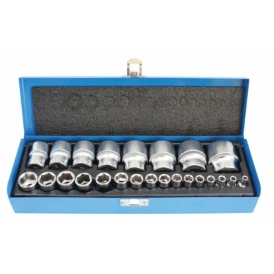 Zoll Werkzeug Satz Steck-Nüsse Steckschlüssel Nuss Set 6-kant 1/4 1/2 für Harley - Bild 1 von 3
