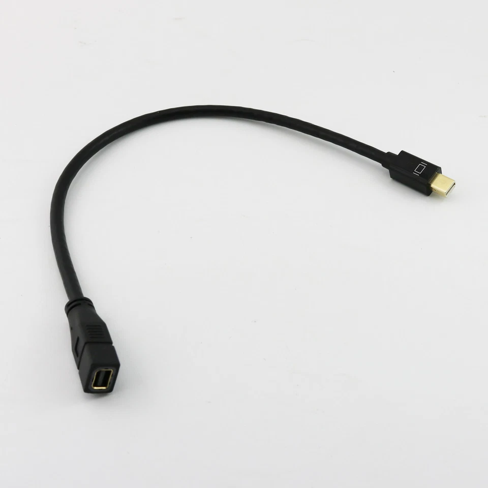 30cm Mini DisplayPort Male to Female M/F Mini DP Video Extension Connector Cable - Image 2 of 4