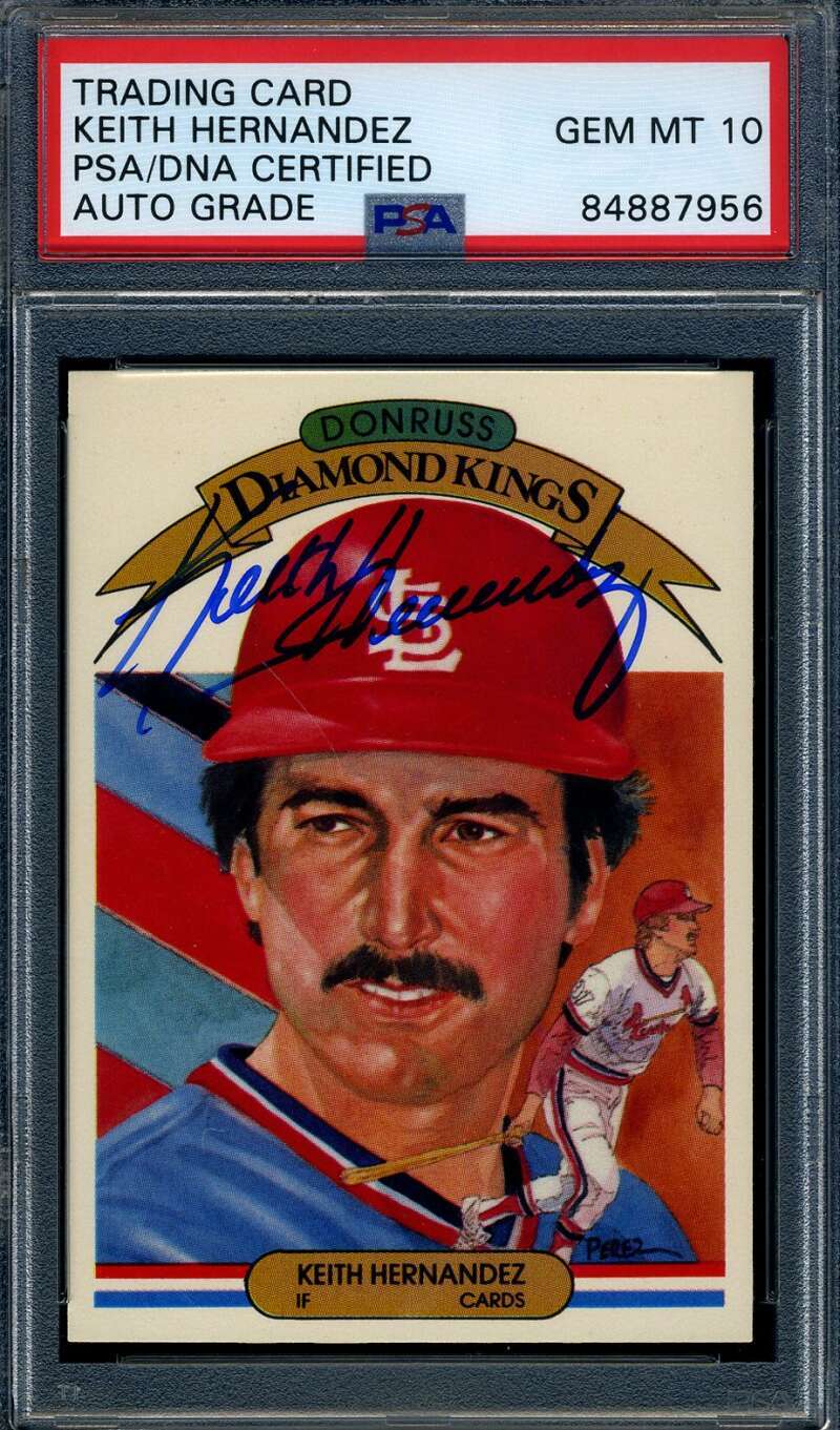 Keith Hernandez Gem Mint 10 PSA DNA Signed 1983 Donruss Diamond King Autograph