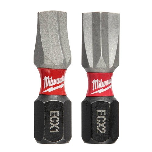 Milwaukee 48-32-4440 SHOCKWAVE 1" ECX Impact Bits, 2-Pack