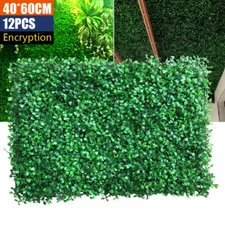 Artificial Plant Wall Fence Greenery Panel Decor Foliage Hedge Grass Mat 60x40cm