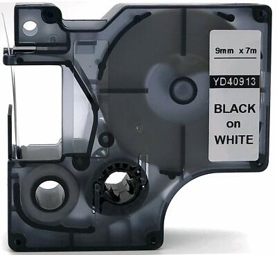 1-Pk/Pack 40913 Black/White Label Tape for DYMO D1 LabelManager 210D 450 260P
