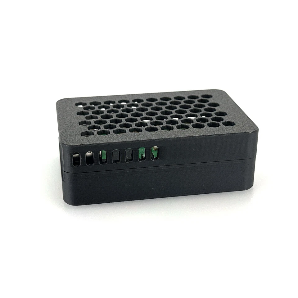 Raspberry Pi 5 Case for Official Raspberry Pi M.2 Hat+, Custom 3D-Printed, Black - Image 4 of 4