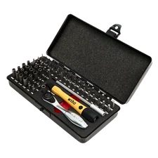 Wiha 75965 Master Tech Micro Bits Set w/ Handle & MIni Ratchet, 65 pieces