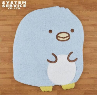 San-X Sumikko Gurashi Shirokuma Real Friends Big XL Stanzteppich - Pinguin NEU